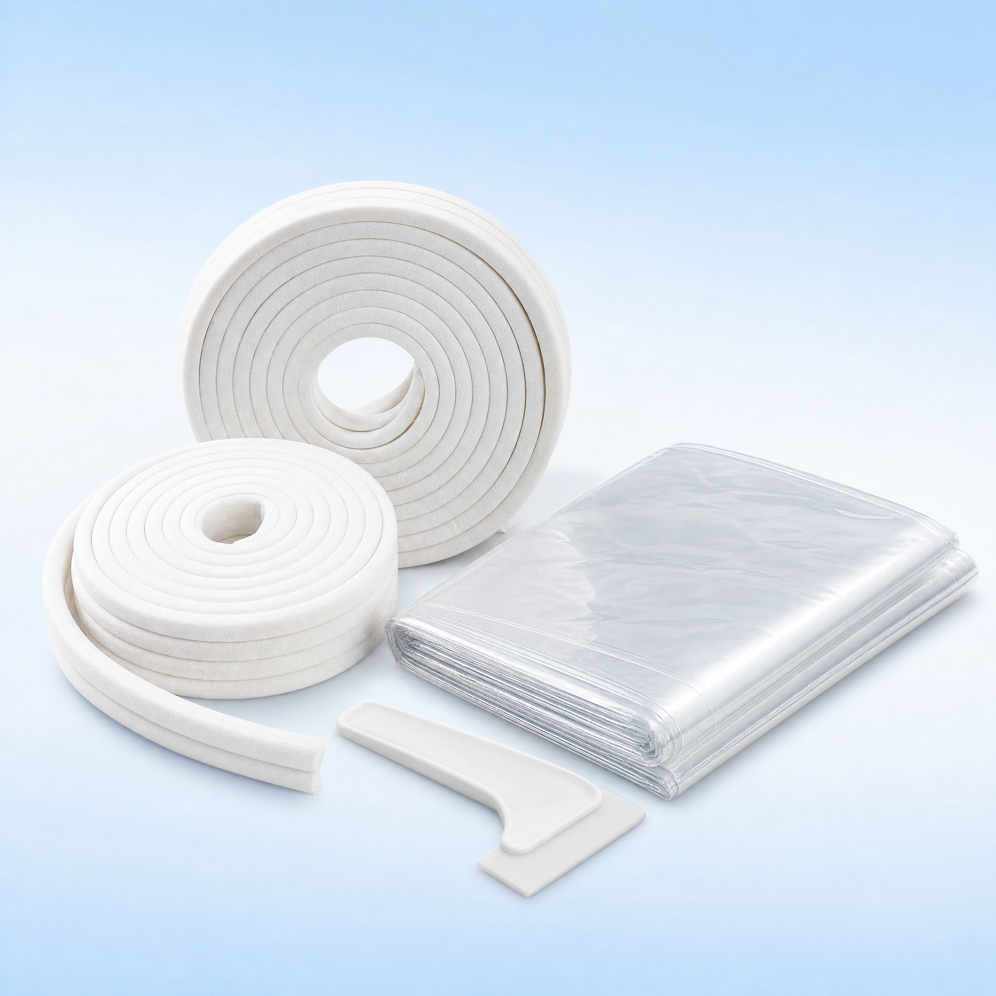 Draught & Window Insulation Kit — Door-seal strip and window film to cut cold draughts and keep rooms comfortable.